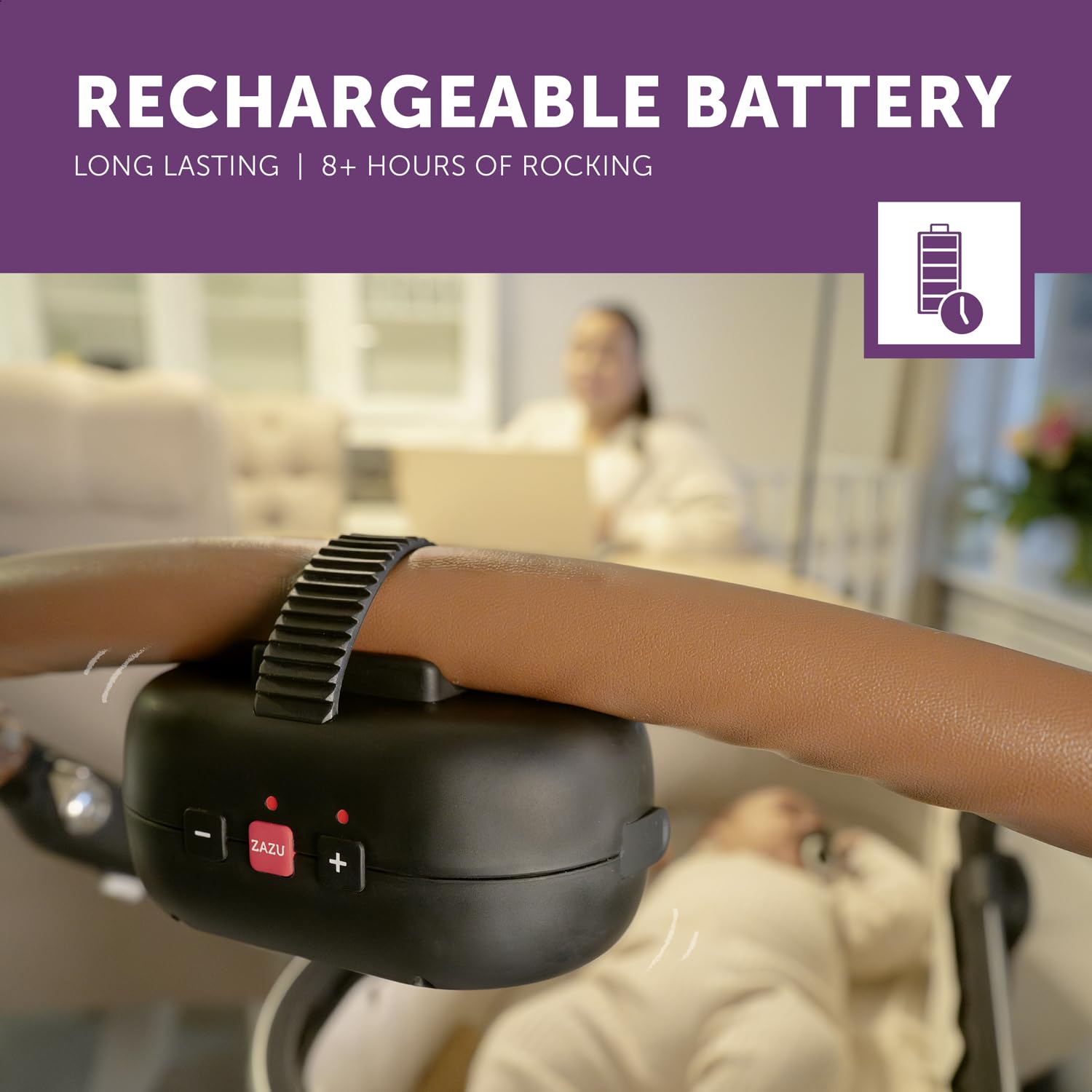 Zazu Robby Baby Rocker - Automatic Stroller Soothing Device, Adjustable Intensity, Cry Detection, Long-Lasting Rechargeable Battery, Weatherproof, Fits All Strollers Zazu Robby Baby Rocker - Automatic Stroller Soothing Device, Adjustable Intensity, Cry Detection, Long-Lasting Rechargeable Battery, Weatherproof, Fits All Strollers